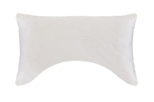 HomeRoots Cotton Ergonomic Queen Size Bed Pillow - Hypoallergenic, Latex Foam & Wool for Ultimate Comfort 551590