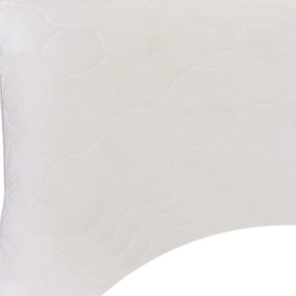 HomeRoots Cotton Ergonomic Queen Size Bed Pillow - Hypoallergenic, Latex Foam & Wool for Ultimate Comfort 551590