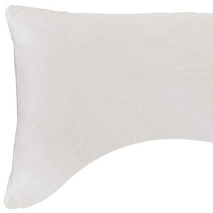 HomeRoots Cotton Ergonomic Queen Size Bed Pillow - Hypoallergenic, Latex Foam & Wool for Ultimate Comfort 551590