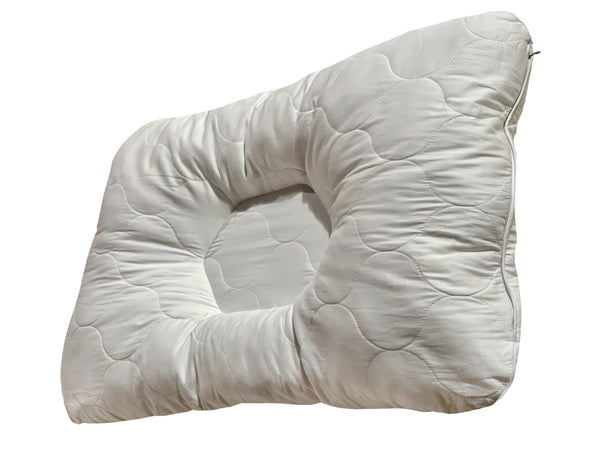 HomeRoots Cotton Hypoallergenic Queen Size Bed Pillow with Latex Foam & Wool for Cool, Firm Support & Comfort 551591