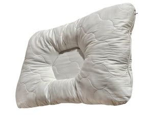 HomeRoots Cotton Hypoallergenic Queen Size Bed Pillow with Latex Foam & Wool for Cool, Firm Support & Comfort 551591