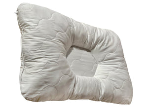 HomeRoots Cotton Hypoallergenic Queen Size Bed Pillow with Latex Foam & Wool for Cool, Firm Support & Comfort 551591