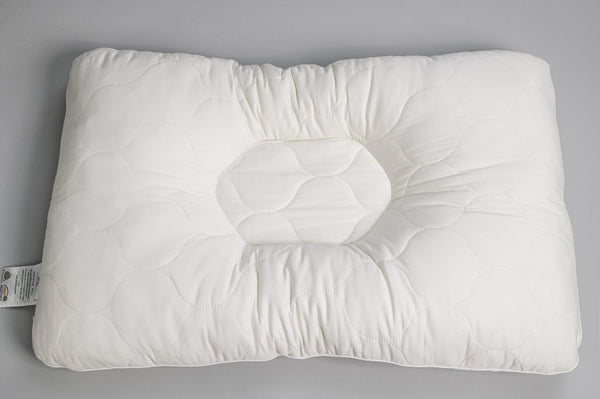 HomeRoots Cotton Hypoallergenic Queen Size Bed Pillow with Latex Foam & Wool for Cool, Firm Support & Comfort 551591