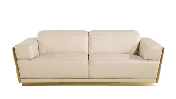Three Piece Italian Leather Sectional Sofa Set Luxurious Six Seat Living Room