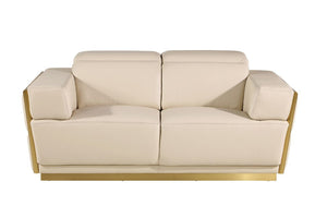 Three Piece Italian Leather Sectional Sofa Set Luxurious Six Seat Living Room