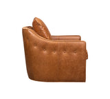 Olivia + Quinn Button Swivel Chair 5515_SDD1301 Saddlebag Ale