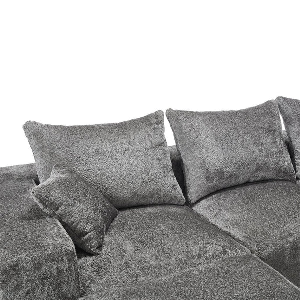 English Elm United We Win L-Shaped Chenille Sofa – Plush Comfort, Spacious Design, No Assembly Required, Modern Style W1568S00123-GIGA