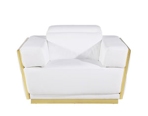 Three Piece Italian Leather Sectional Sofa Set Seating Six in Modern Living Room