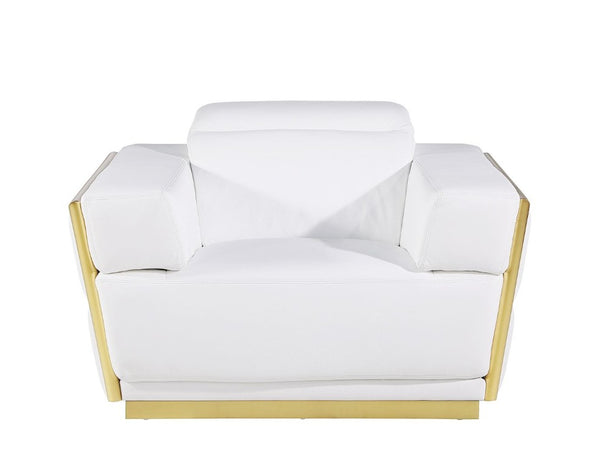 Three Piece Italian Leather Sectional Sofa Set Seating Six in Modern Living Room