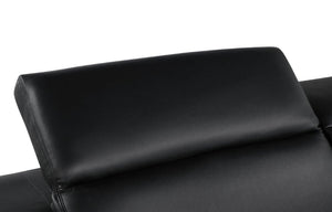 Homeroots 47" Modern Black And Silver Italian Leather Club Chair With Stylish Flared Design And Comfort   551605