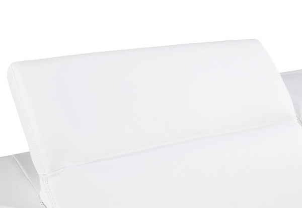 Homeroots 47" White And Gold Italian Leather Club Chair - Chic Modern Design With Comfortable Cushioning & Style   551606