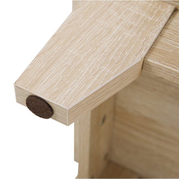 HomeRoots 24" Natural Wood End Table - Stylish Two-Shelf Design for Living Room, Bedroom & Versatile Decor 551632