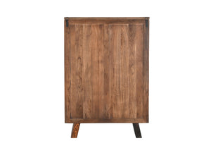 Homeroots 36" Dark Brown Solid Wood Live Edge Five Drawer Standard Chest  Solid Wood 551638