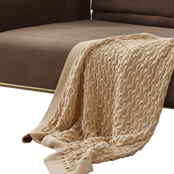 HomeRoots Four Piece Brown Linen Seating Set for 8 - Stylish Sleeper Sofa, Comfort & Versatile Design! 551640