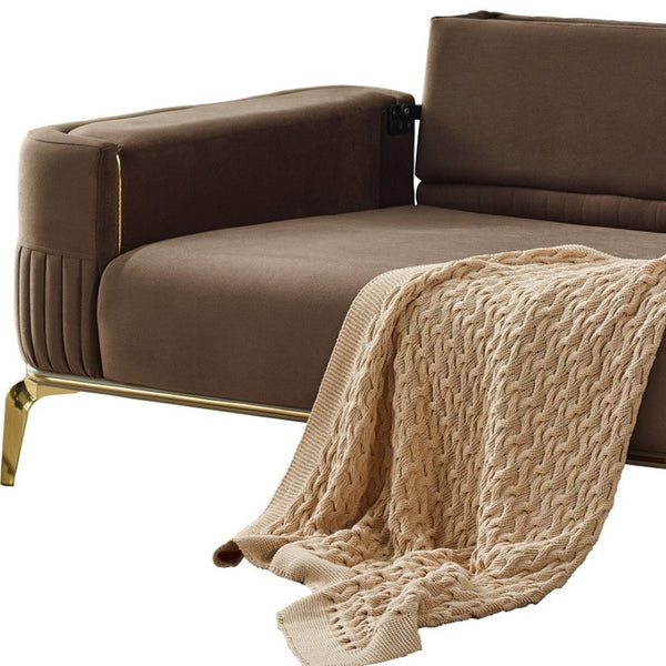 HomeRoots Four Piece Brown Linen Seating Set for 8 - Stylish Sleeper Sofa, Comfort & Versatile Design! 551640