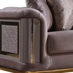 HomeRoots Four-Piece Beige Linen Seating Set for Eight – Contemporary Comfort with 12 Toss Pillows Included 551641