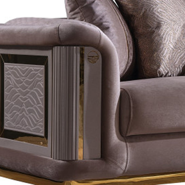 HomeRoots Four-Piece Beige Linen Seating Set for Eight – Contemporary Comfort with 12 Toss Pillows Included 551641