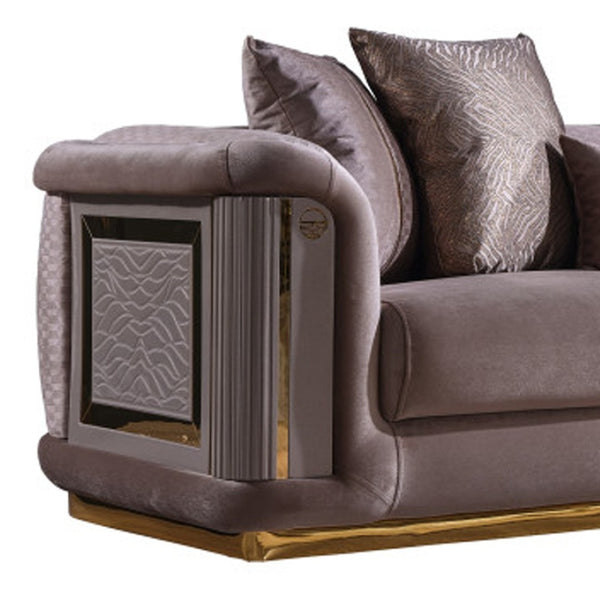 HomeRoots Four-Piece Beige Linen Seating Set for Eight – Contemporary Comfort with 12 Toss Pillows Included 551641