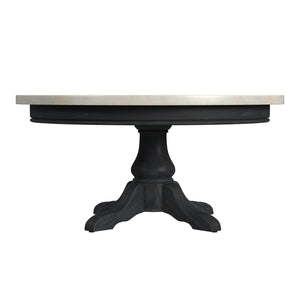 Butler Specialty Danielle Marble Coffee Table - Elegant Round Design With Hand-carved Base For Modern Living Spaces Black Marble,Mahogany Wood,Plywood 5516432-butler