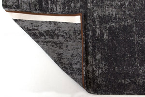 Homeroots 10' Black And Gray Chevron Non Skid Area Rug  100% Pet 551682