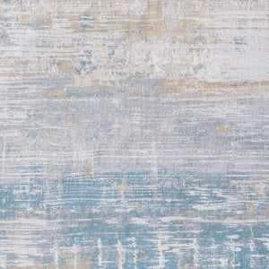 Homeroots 10' Blue And Yellow Abstract Non Skid Area Rug  100% Pet 551686