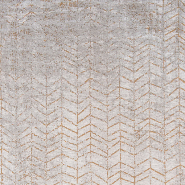 Homeroots 10' Gray And Yellow Chevron Non Skid Area Rug  100% Pet 551687