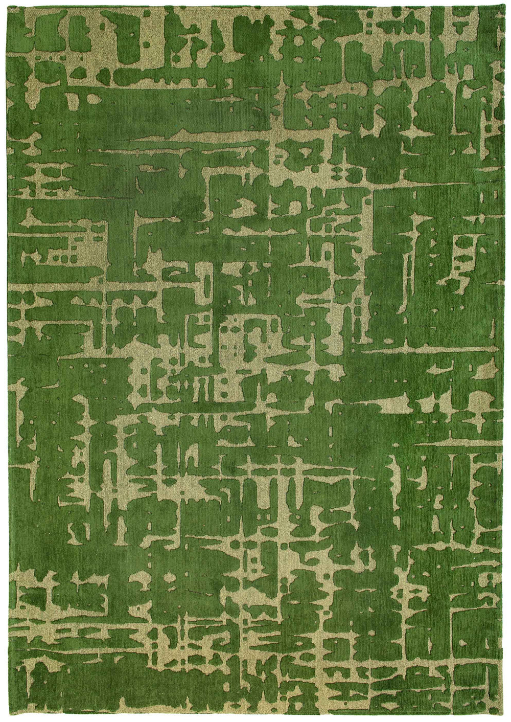 Homeroots 10' Green Abstract Non Skid Area Rug  100% Pet 551696