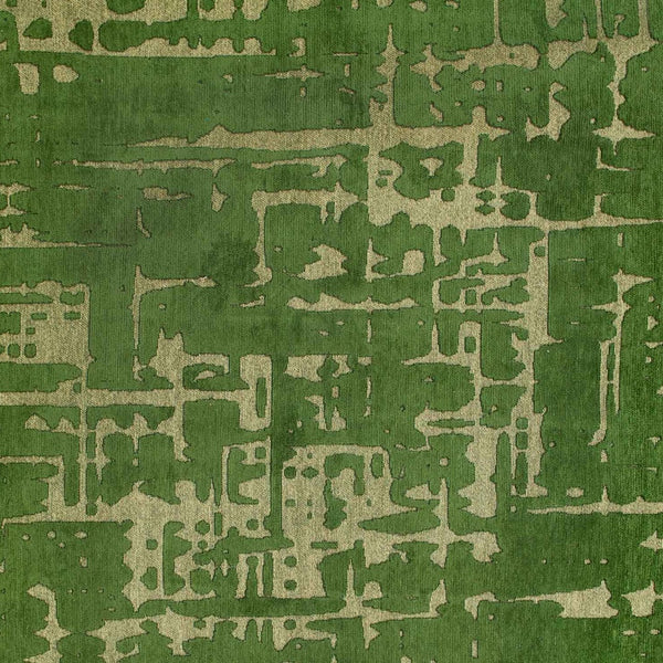 Homeroots 10' Green Abstract Non Skid Area Rug  100% Pet 551696