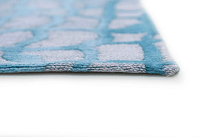 Homeroots 10' Blue And Gray Abstract Non Skid Area Rug  100% Pet 551697