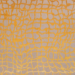 Homeroots 10' Gray And Orange Abstract Non Skid Area Rug  100% Pet 551699