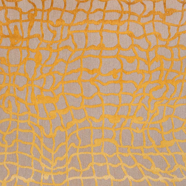 Homeroots 10' Gray And Orange Abstract Non Skid Area Rug  100% Pet 551699