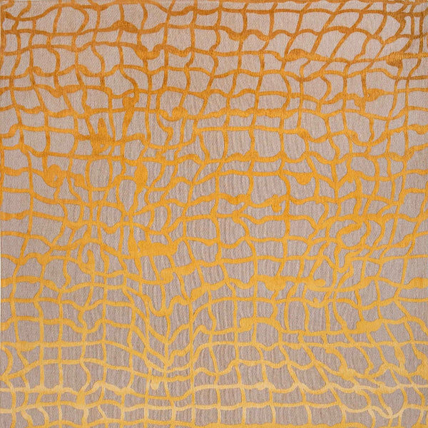 Homeroots 10' Gray And Orange Abstract Non Skid Area Rug  100% Pet 551699