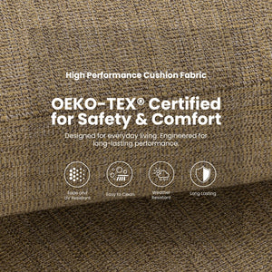 English Elm Modern 5Pc Outdoor Patio Bar Set With Elegant Sintered Stone Table & Comfortable Aluminum Stools W1886S00034