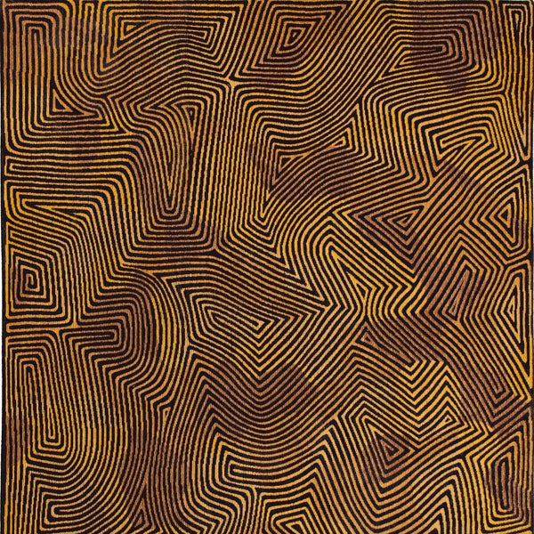 Homeroots 10' Black And Gold Abstract Non Skid Area Rug  100% Pet 551701