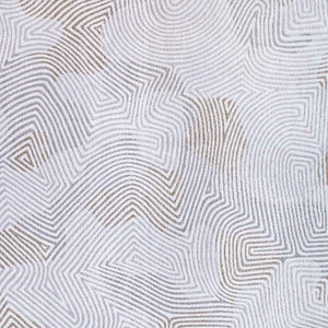 Homeroots 10' White Abstract Non Skid Area Rug  100% Pet 551702