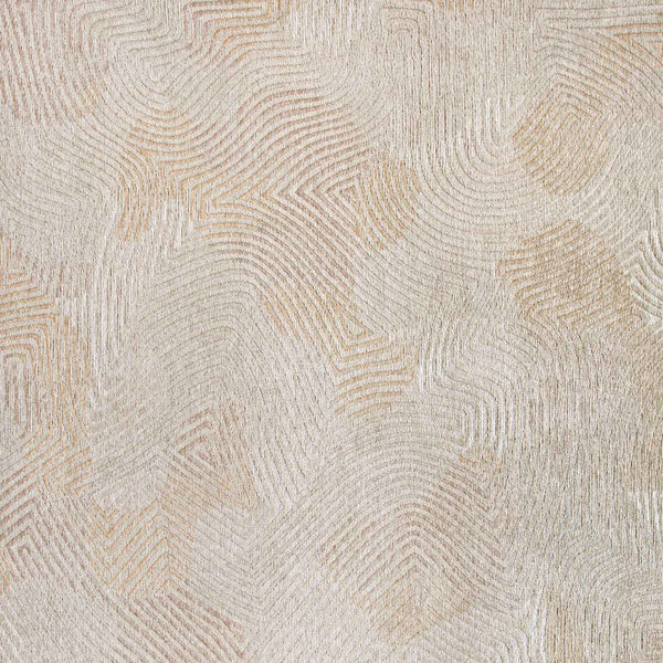 Homeroots 10' Beige And White Abstract Non Skid Area Rug  100% Pet 551703