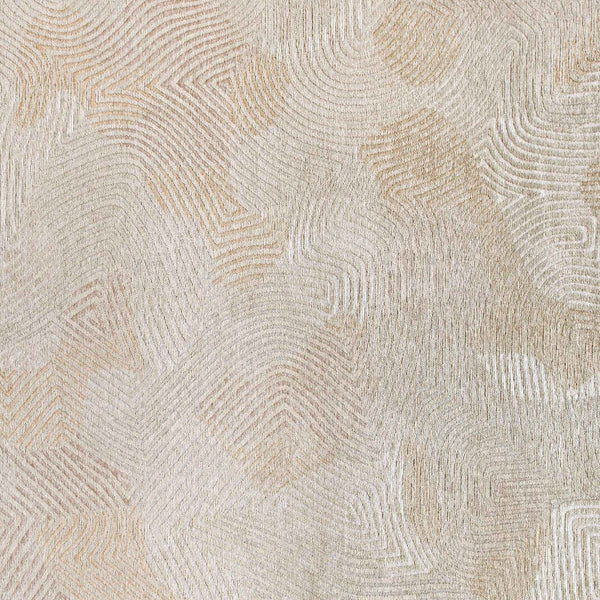 Homeroots 10' Beige And White Abstract Non Skid Area Rug  100% Pet 551703