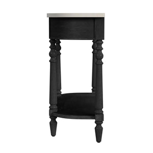 Butler Specialty Danielle Marble Console Table With One Drawer - Elegant Farmhouse Design For Timeless Living Spaces Black Marble,Mahogany Wood,Mdf,Mahogany Veneer,Plywood 5517432-butler
