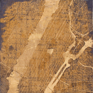 HomeRoots 8' X 11' Yellow Abstract Non-Skid Area Rug – Modern Design, Soft Texture, Perfect for Living Spaces! 551762