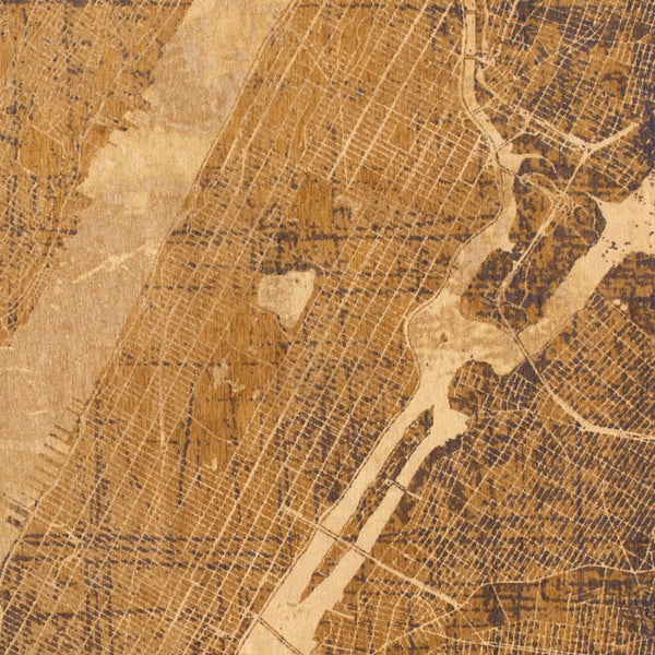 Homeroots 8' Yellow Round Abstract Non Skid Area Rug  100% Pet 551764