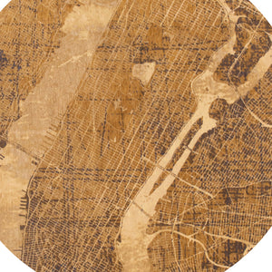 Homeroots 8' Yellow Round Abstract Non Skid Area Rug  100% Pet 551764