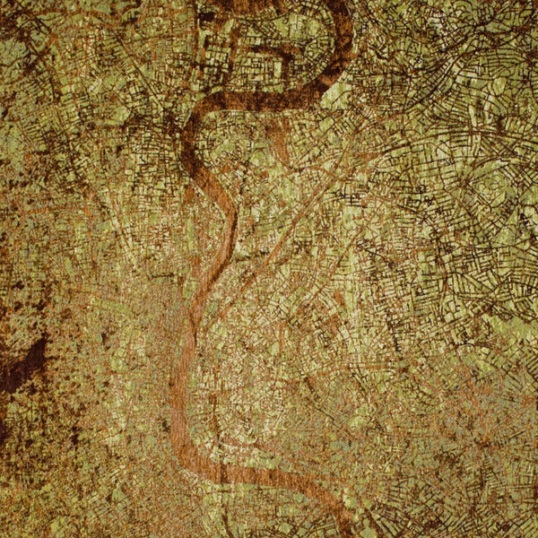 Homeroots 3' X 5' Green And Brown Abstract Non Skid Area Rug  100% Pet 551765