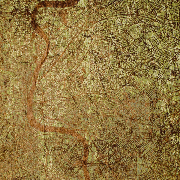 Homeroots 5' X 7' Green And Brown Abstract Non Skid Area Rug  100% Pet 551766