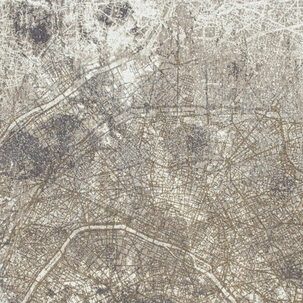 Homeroots 5' X 7' Gray And White Abstract Non Skid Area Rug  100% Pet 551773