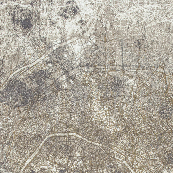 Homeroots 5' X 7' Gray And White Abstract Non Skid Area Rug  100% Pet 551773