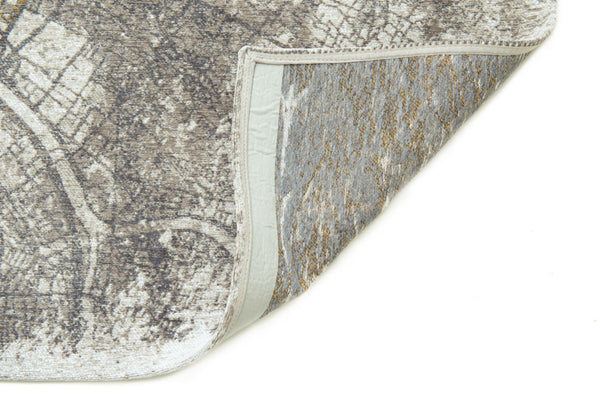 HomeRoots 6' X 8' Gray and White Abstract Area Rug - Non-Skid Backing, Contemporary Design for Modern Spaces 551774