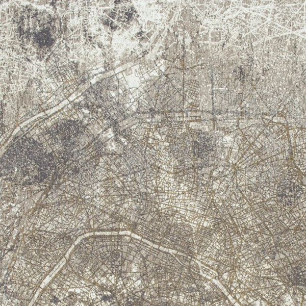 HomeRoots 6' X 8' Gray and White Abstract Area Rug - Non-Skid Backing, Contemporary Design for Modern Spaces 551774