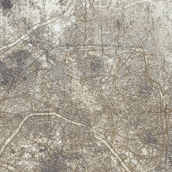 HomeRoots 6' X 8' Gray and White Abstract Area Rug - Non-Skid Backing, Contemporary Design for Modern Spaces 551774