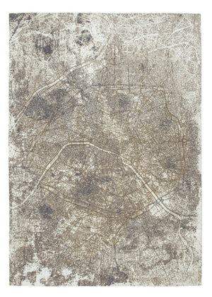 HomeRoots 6' X 8' Gray and White Abstract Area Rug - Non-Skid Backing, Contemporary Design for Modern Spaces 551774