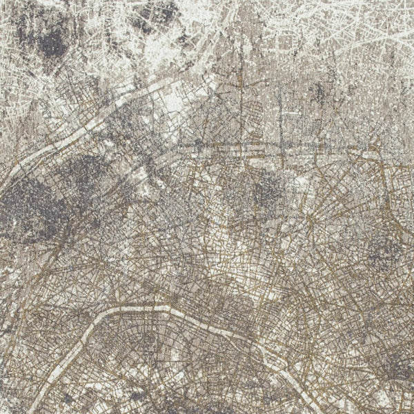 Homeroots 8' X 11' Gray And White Abstract Non Skid Area Rug  100% Pet 551776